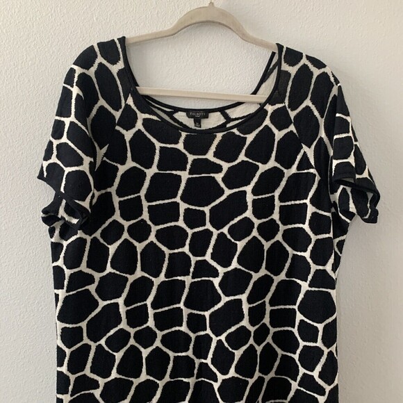 Talbots Womens Plus Size 1X Multicolor Print Rayon Wool Blend Sweater Dress - Picture 2 of 6